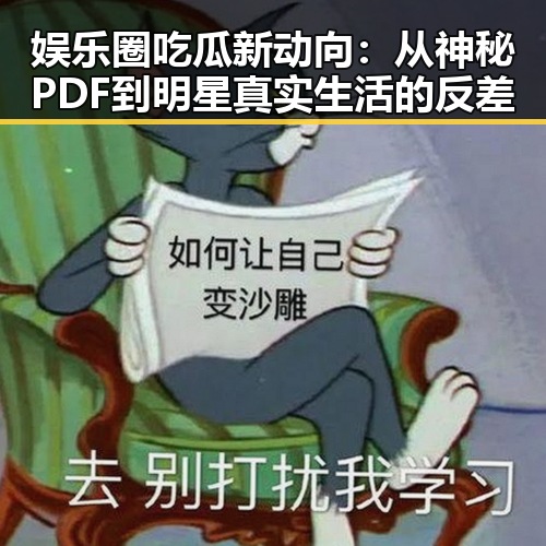 娱乐圈吃瓜新动向：从神秘PDF到明星真实生活的反差